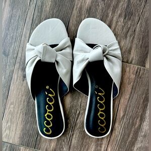 Ccocci Gray Twist Top Slide Sandals. Size 7. Brand new never worn.